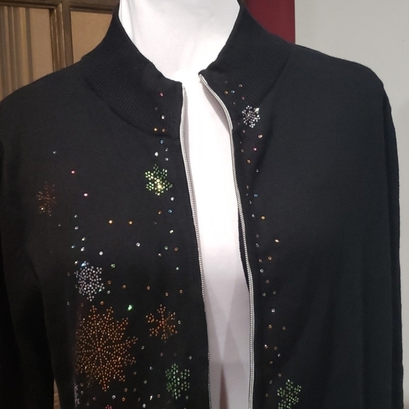 DRAPERS and Damons Sequence Zip Up Sweater NWOT - Picture 3 of 5